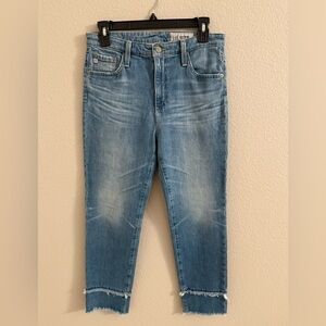 AG The Isabelle High Rise Straight Cropped Jeans